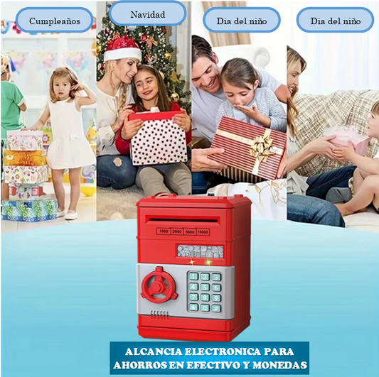 SecureBank™ Alcancia Electronica Para Ahorros en Efectivo y Monedas